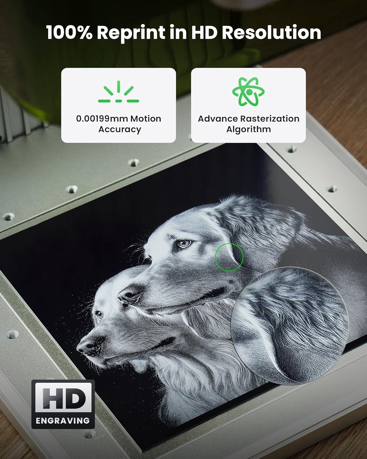 xTool F1 2-in-1 Dual Laser Engraver, Lightning Speed Portable Laser Engraving Machine, Ultra HD Fiber Laser Engraver for Jewelry, Metal, Wood, Leather - Image 5