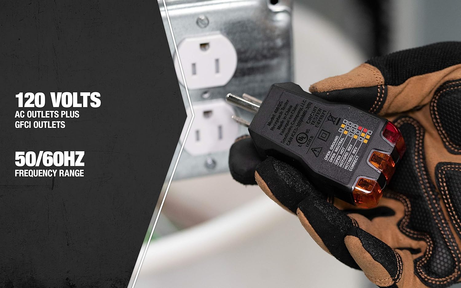 Southwire 40022S Receptacle Tester; Black - Image 4