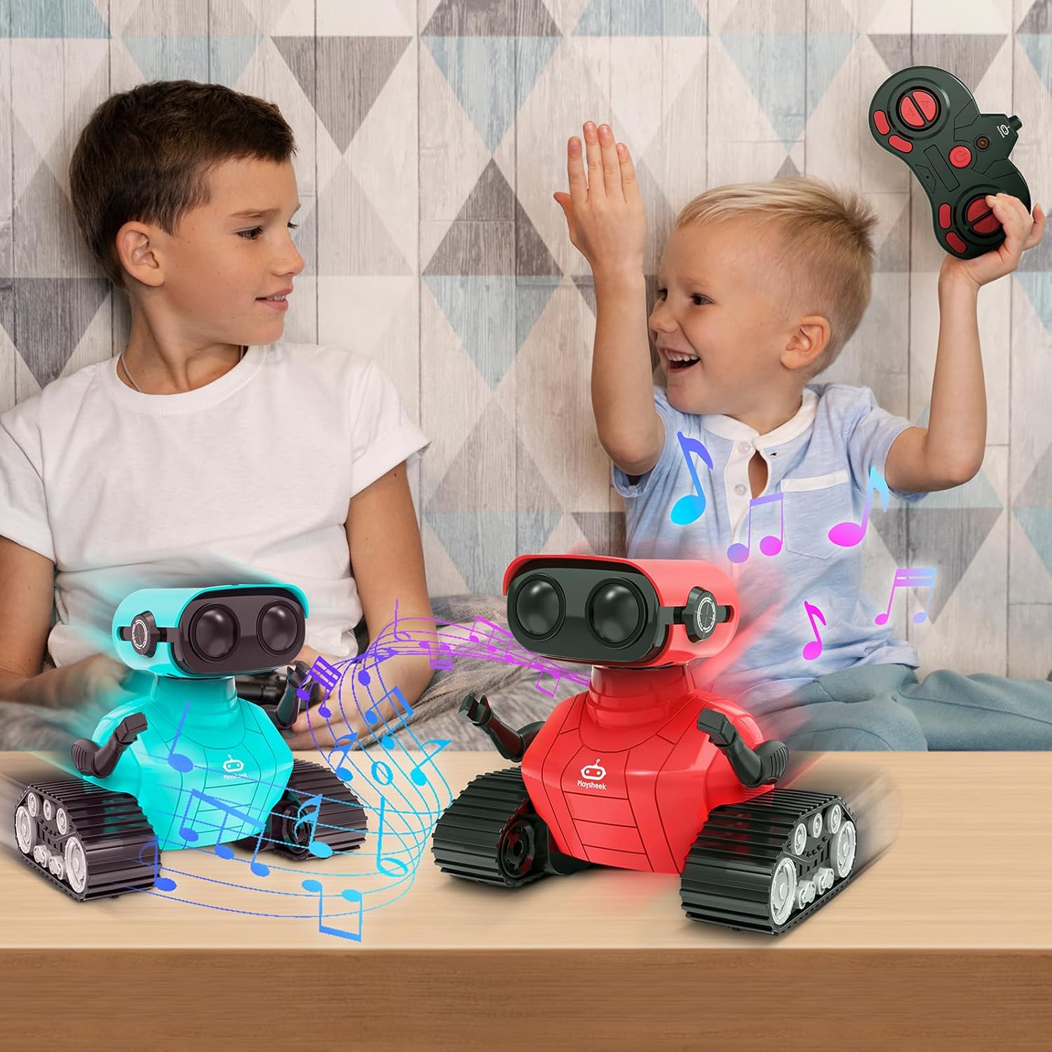 Robot Toys Remote Control Robot Toy Rechargeable Emo Robot with Auto-Demonstration Kids Robot RC Robot for Kids Smart Robot Gift for Children Age 3 Years and Up Red - Image 7