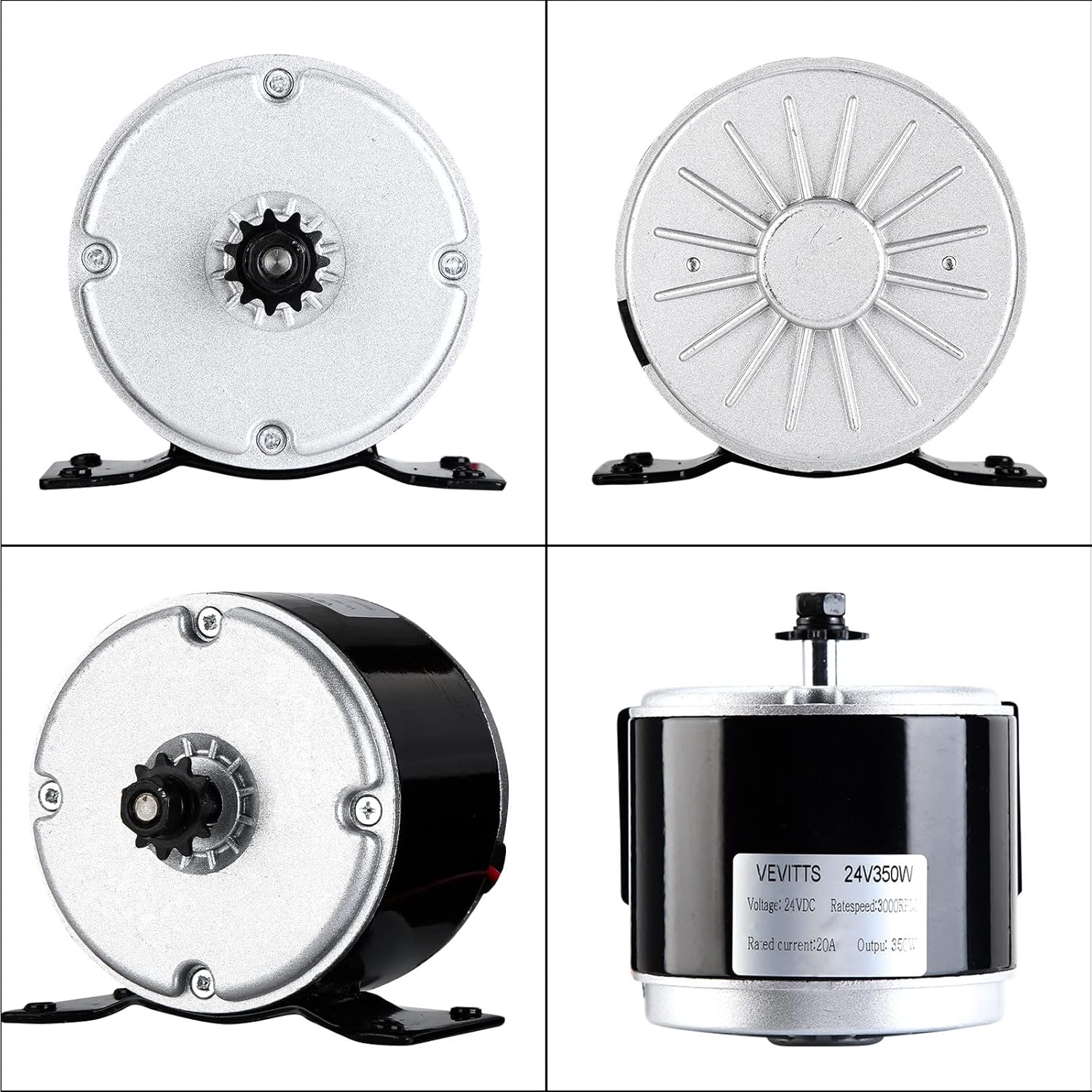 Small Brushed Permanent Magnet Electric Motor for E Scooter Drive Speed Control 24V 350W 3000RPM - Image 3