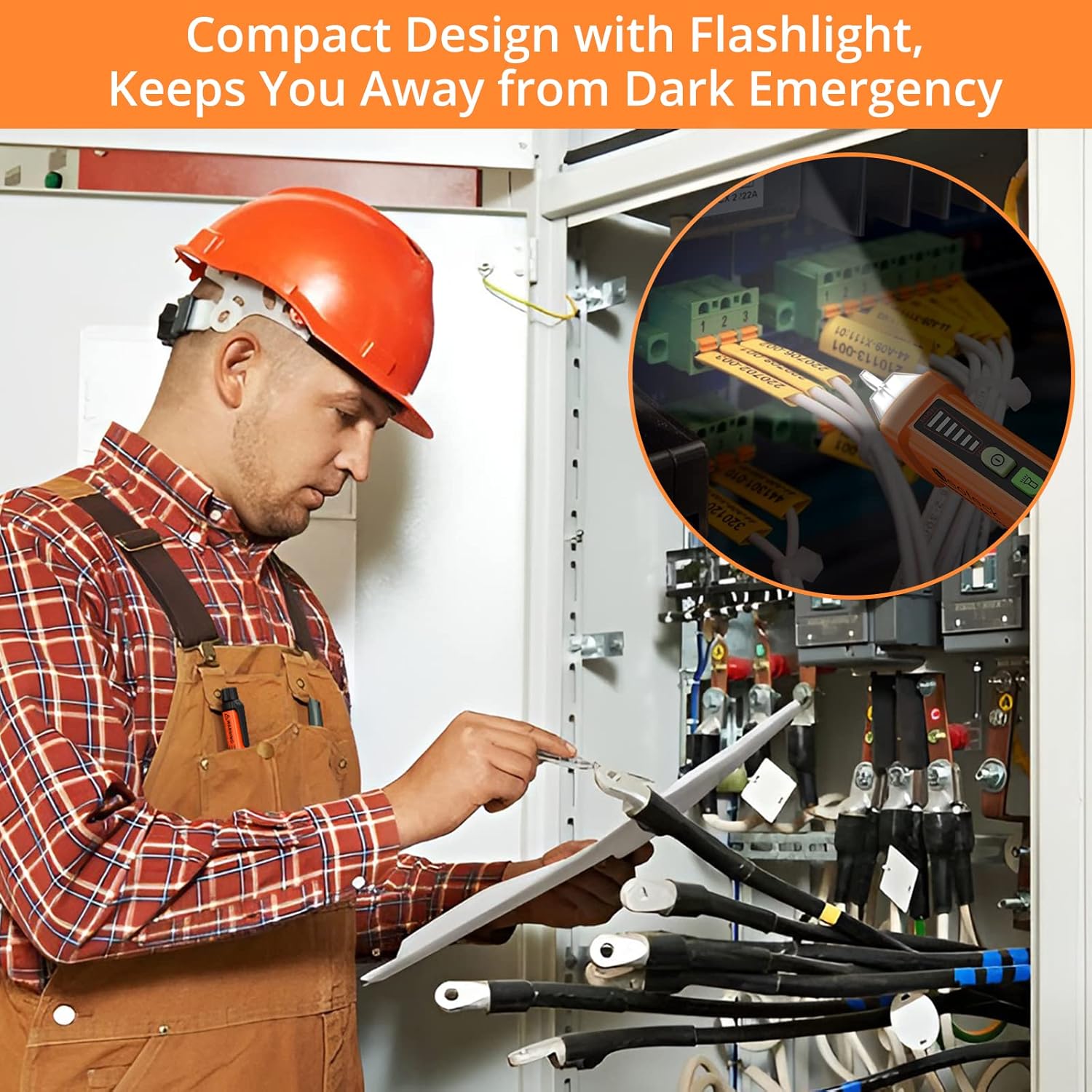 Neoteck Non-Contact AC Voltage Tester Pen, AC 12-1000V, LED Flashlight, Buzzer Alarm for Live/Null Wire Judgment - Image 6