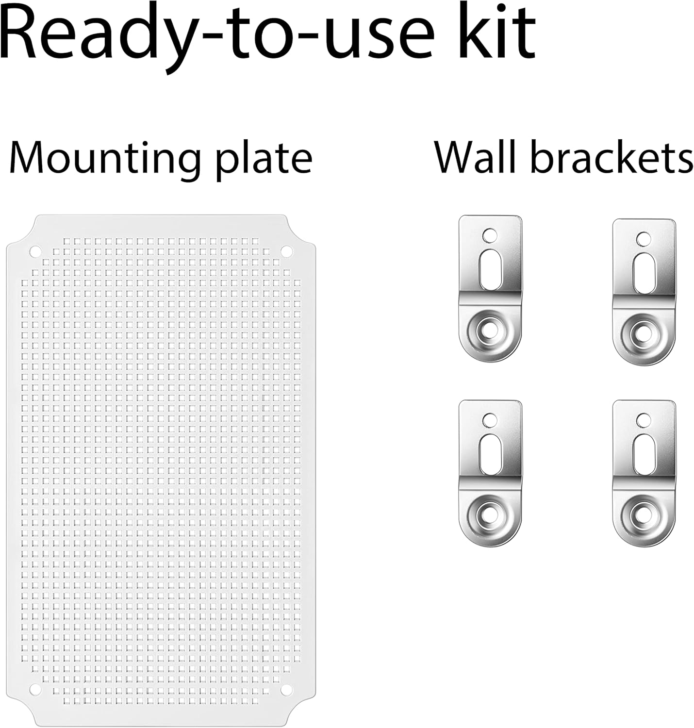 Junction Box, IP67 Waterproof Plastic Enclosure for Electrical Project, Hinged Grey Cover, includes Mounting Plate and Wall Bracket 290×190×140mm (11.4"×7.5"×5.5") - Image 5
