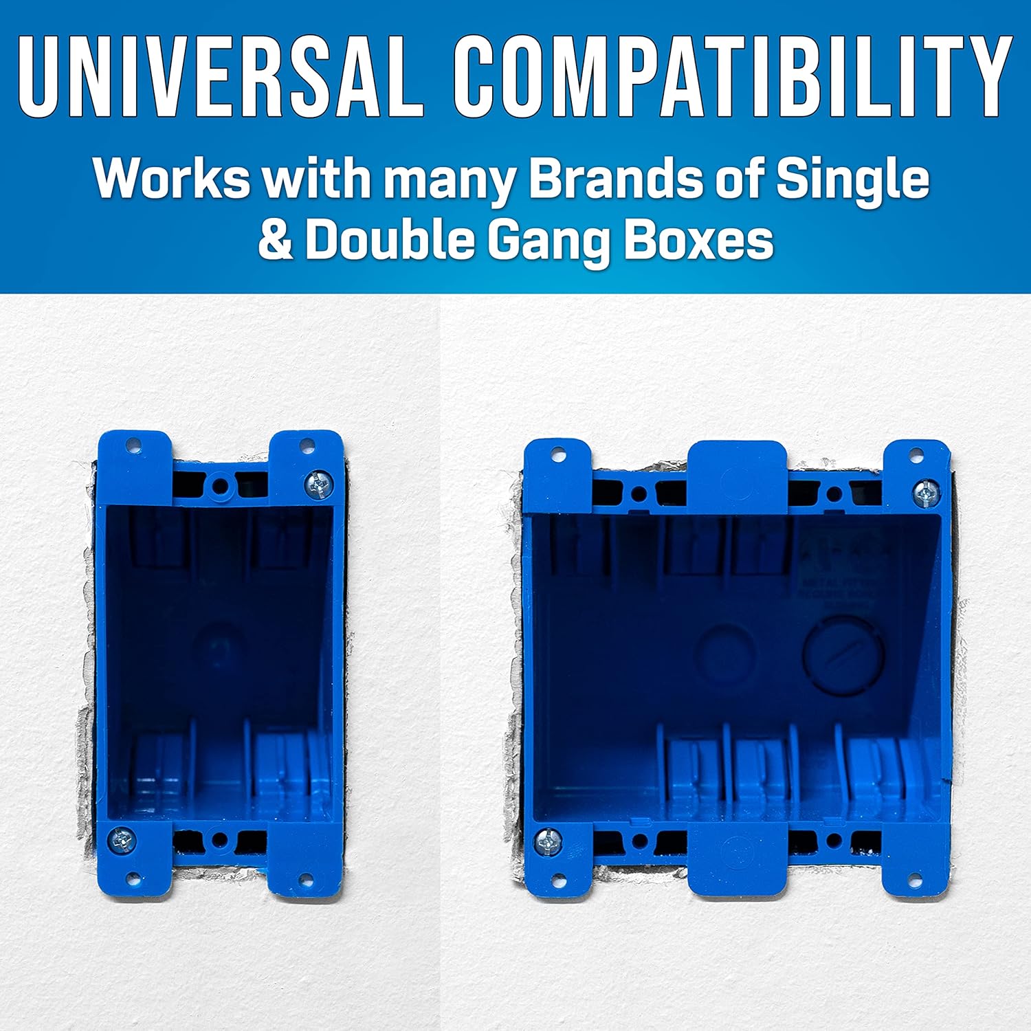 Jonard Tools WTL-12, Wall Box Template and Level for Old Work Electrical Boxes,Blue - Image 6