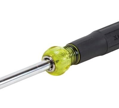 Klein Tools 32581 4-in-1 Electronics Screwdriver Set with 2 Slotted, 2 Phillips Precision Machined Bits, Ideal for Terminal Blocks