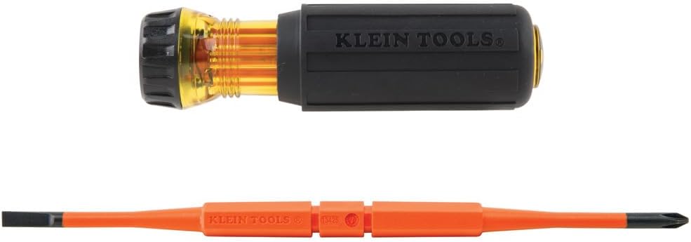 Klein Tools 32288 Insulated Screwdriver, 8-in-1 Screwdriver Set with Interchangeable Blades, 3 Phillips, 3 Slotted and 2 Square Tips - Image 12