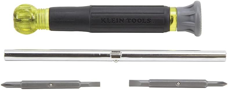 Klein Tools 32581 4-in-1 Electronics Screwdriver Set with 2 Slotted, 2 Phillips Precision Machined Bits, Ideal for Terminal Blocks - Image 5