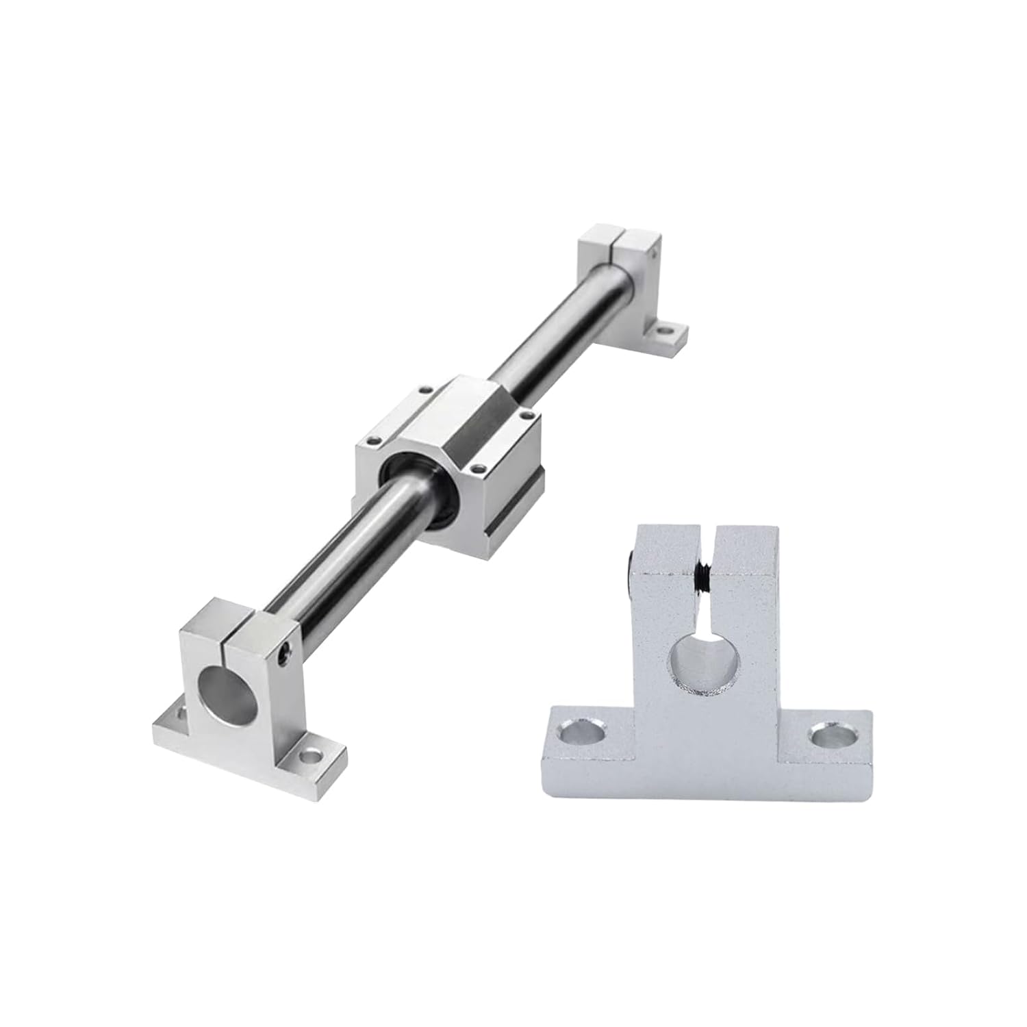 6Pcs SK8 Aluminum Linear Rod Rail Shaft Support Guide Motion for 8mm/0.31" Diameter Shaft - Image 2