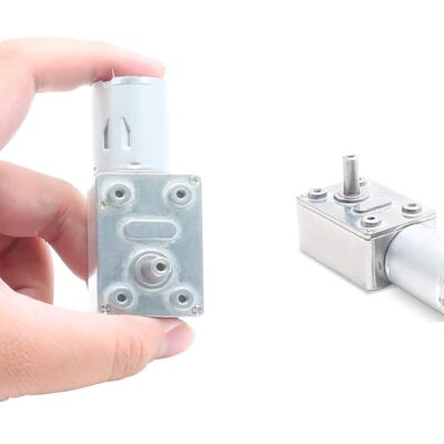 12V 10RPM High Torque DC Motor, Mini JGY 370 Motor Worm Gear Motor Small Electric Motor Low RPM Reducer Motor Micro Reversible Motor Worm Shaft Motor