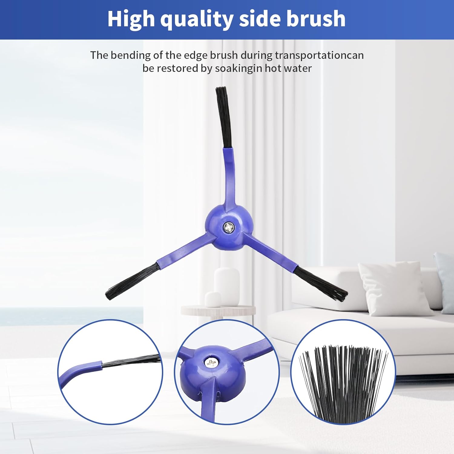 Accessories Kit for Robot Vac X8 ,Replacement Parts Compatible with X8 Hybrid Robotic Vacuum Cleaner includes 1 Main Brush,6 Filters ,8 Side Brushes,1 Cleaning Brush,1 Screwdriver - Image 4