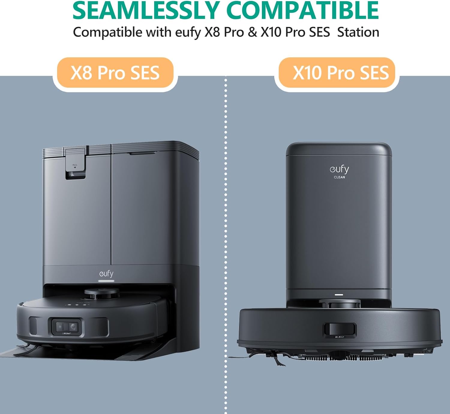 Dust Bags for eufy X10 Pro Omni Robot Vacuum & X8 Pro with Self-Empty Station, Large Capacaity, 12 Pack - Image 2