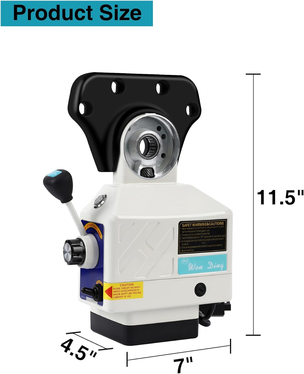 Z-Axis Power Feed for Power Milling Machines 450 LB Torque Adjustable Speed Table Milling Machine Power Feed 0-200RPM Benchtop Mill Power Feed 110V for Bridgeport and Similar Knee-Type Mills - Image 2