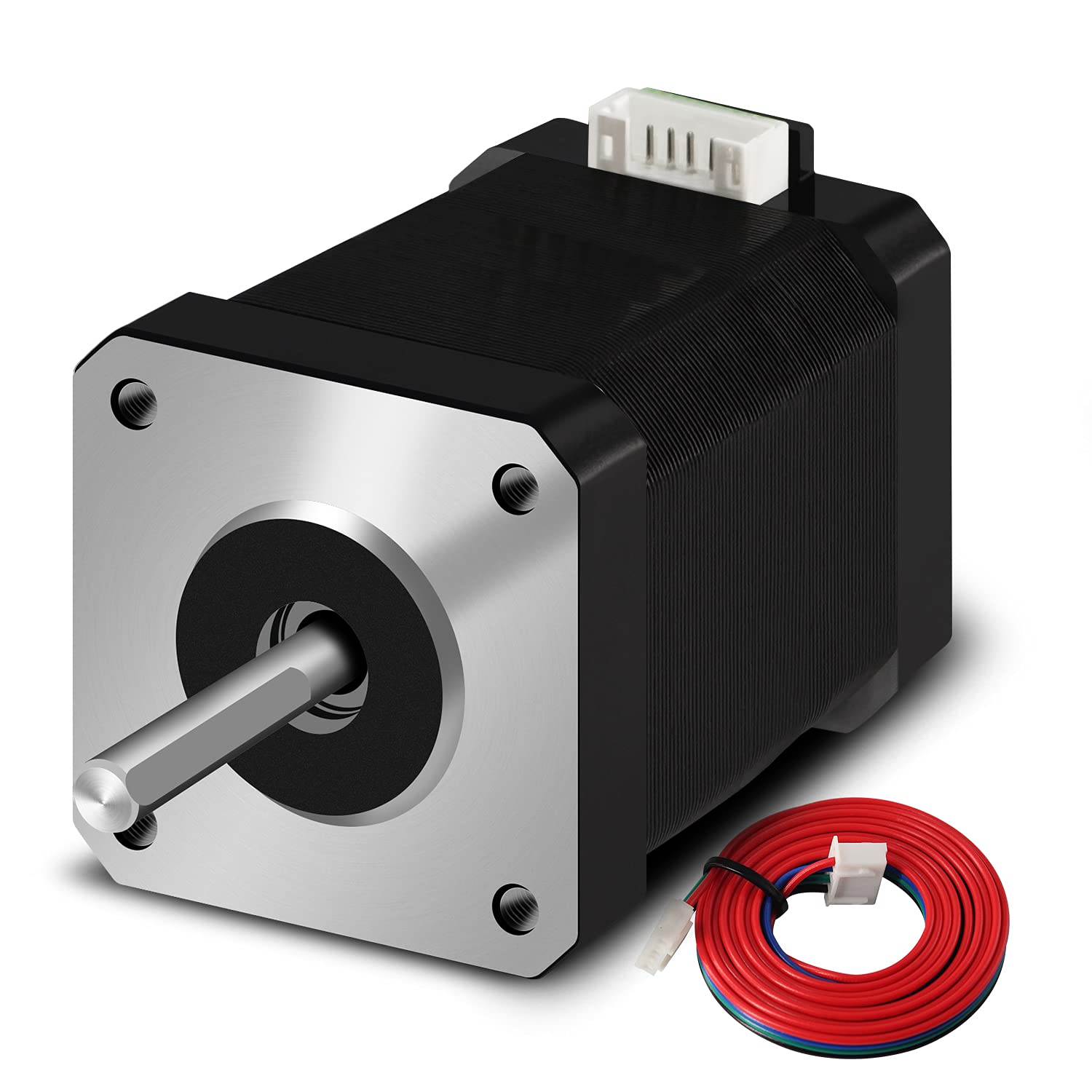Nema 17 Stepper Motor 42x60mm 2.1A 2 Phase 4 Wires 1.8 Degrees with 1Meter Cable for 3D Printer Motors