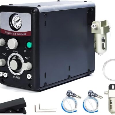 Pneumatic Impact Engraving Machine Pneumatic Engraver Machine Hand Engraving Stone Setting Tools Engraving Machine for Jewelry Making Metal Engraving and Carving