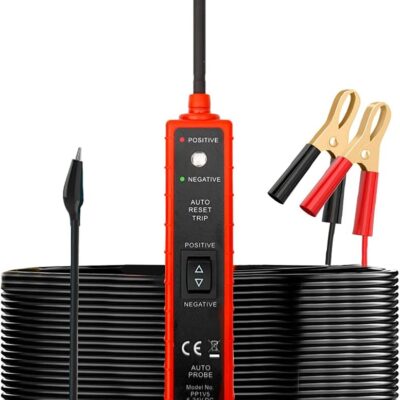 Power Circuit Probe Tester 6V-24V DC Test Light Automotive Short Circuit Finder 12V Auto Electrical Tester Kit 12 Volt Car Fuse Tester Tool Component Tester Polarity Identify Overload Protection