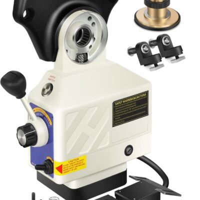 X-Axis Power Feed for Milling Machine 450 in-lb Torque 0-200RPM Table Milling Machine Power Feeder 110V for Bridgeport and Similar Knee Type Milling Machines(5/8" Diameter Shaft)