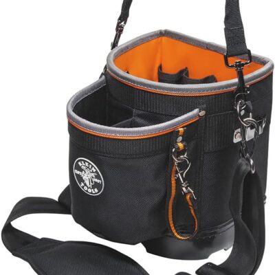 Klein Tools 55419SP-14 Tool Bag with Shoulder Strap Has 14 Pockets for Tool Storage, Can Fit Long Screwdrivers