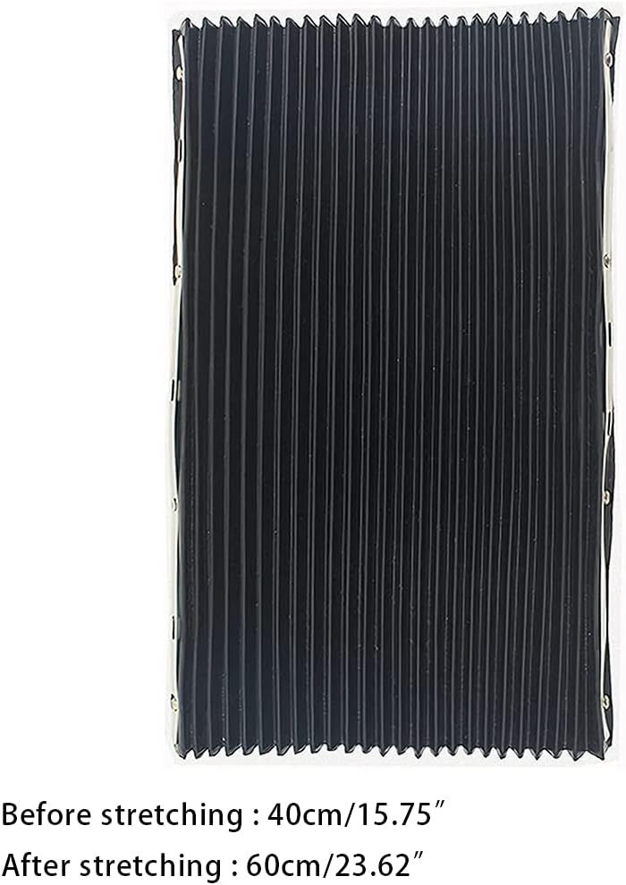 Milling Machine Tool Foldable Accordion Way Cover Rubber Dust Protective Cover 40x60cm/15.75x23.62 Inches For 3# 4# Portable Milling Machine Part Accordion Way Cover 400x600mm/15.75x23.62 Inches - Image 3