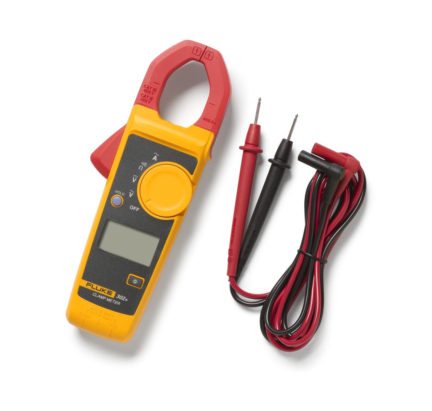 Fluke 302+ Digital Clamp Meter, 30mm Jaw, Measures AC Current to 400A, Measures AC/DC Voltage to 600V, Resistance, Continuity, and Capacitance Measurements, includes 2 Year Warranty - Image 2