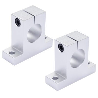 Linear Motion Rod Support 2pcs SK25 Aluminum Rail Guide Clamping for Diameter 25mm (0.984 inches) Shaft BELLA BAYS