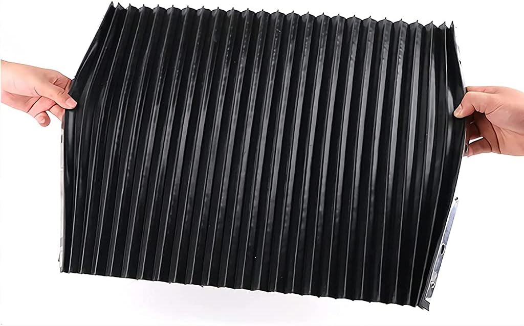Milling Machine Tool Foldable Accordion Way Cover Rubber Dust Protective Cover 40x60cm/15.75x23.62 Inches For 3# 4# Portable Milling Machine Part Accordion Way Cover 400x600mm/15.75x23.62 Inches - Image 7