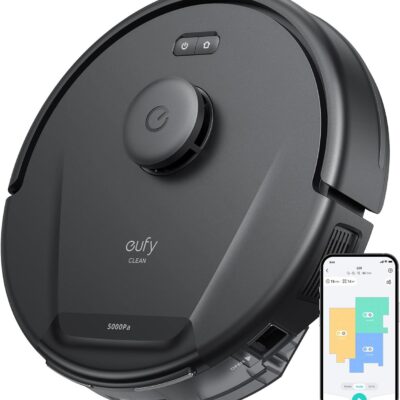 eufy L60 Robot Vacuum, Ultra Strong 5,000 Pa Suction, iPath Laser Navigation, for Deep Floor Cleaning, Ideal for Hair, Hard Floors