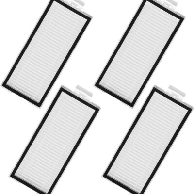 4 Pack Washable Filter For Roborock Q5 Pro Q5 Pro+(Plus) Q5 Max+(Plus) Q5 DuoRoller+ Q7 Q7+ Q7 Max Q7 Max+ Q8 Max Q8 Max+ Robot Vacuum Cleaner Accessories Replacement Part True HEPA Filter For Robotic
