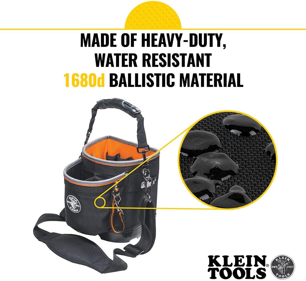 Klein Tools 55419SP-14 Tool Bag with Shoulder Strap Has 14 Pockets for Tool Storage, Can Fit Long Screwdrivers - Image 3