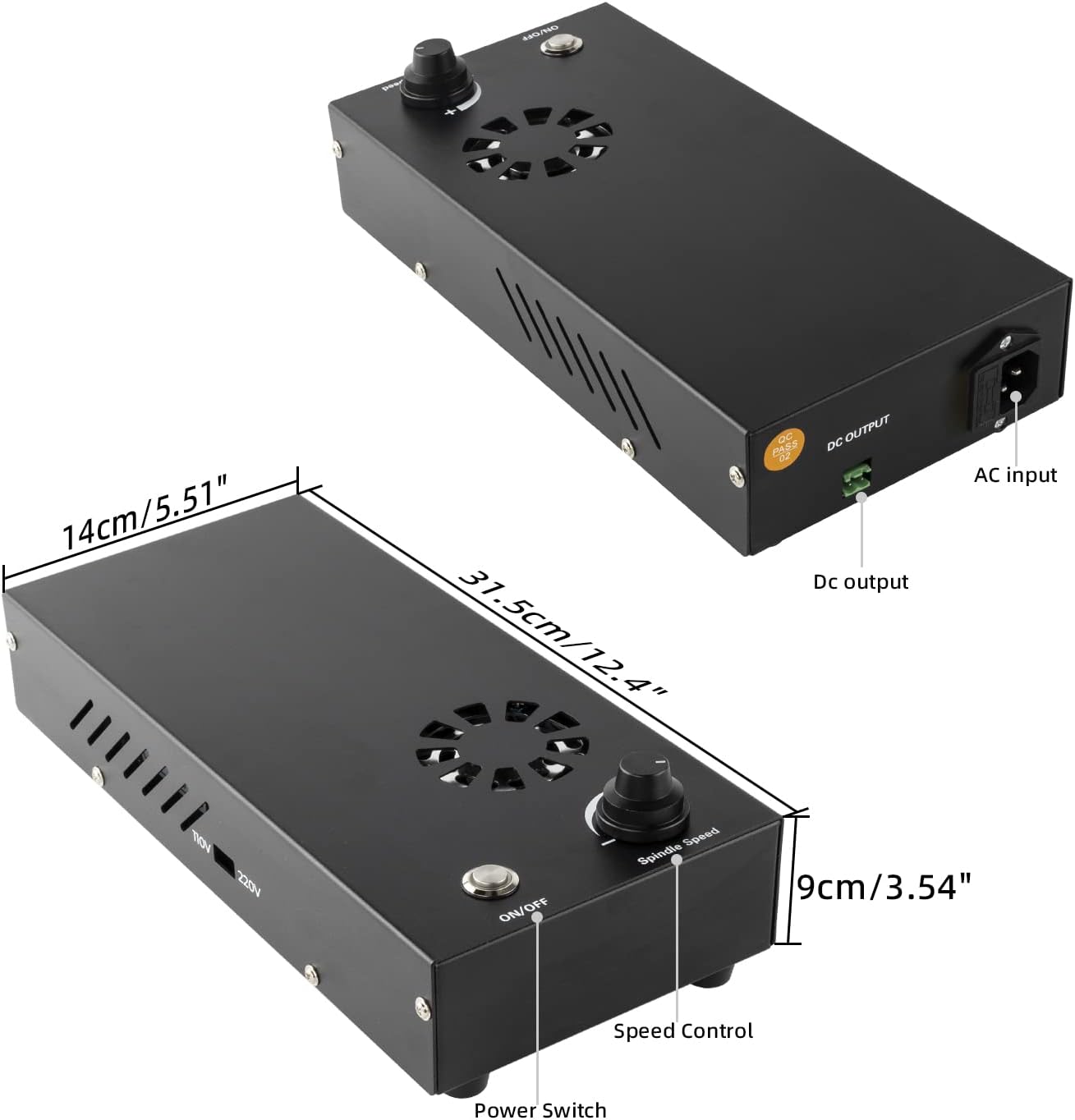 FoxAlien CNC Upgrade Kit 300W DC Spindle Milling Motor for Masuter, Masuter Pro, 3018-SE V2 CNC Router Engraving Machine with Integrated Control Box Speed Adjustable - Image 5