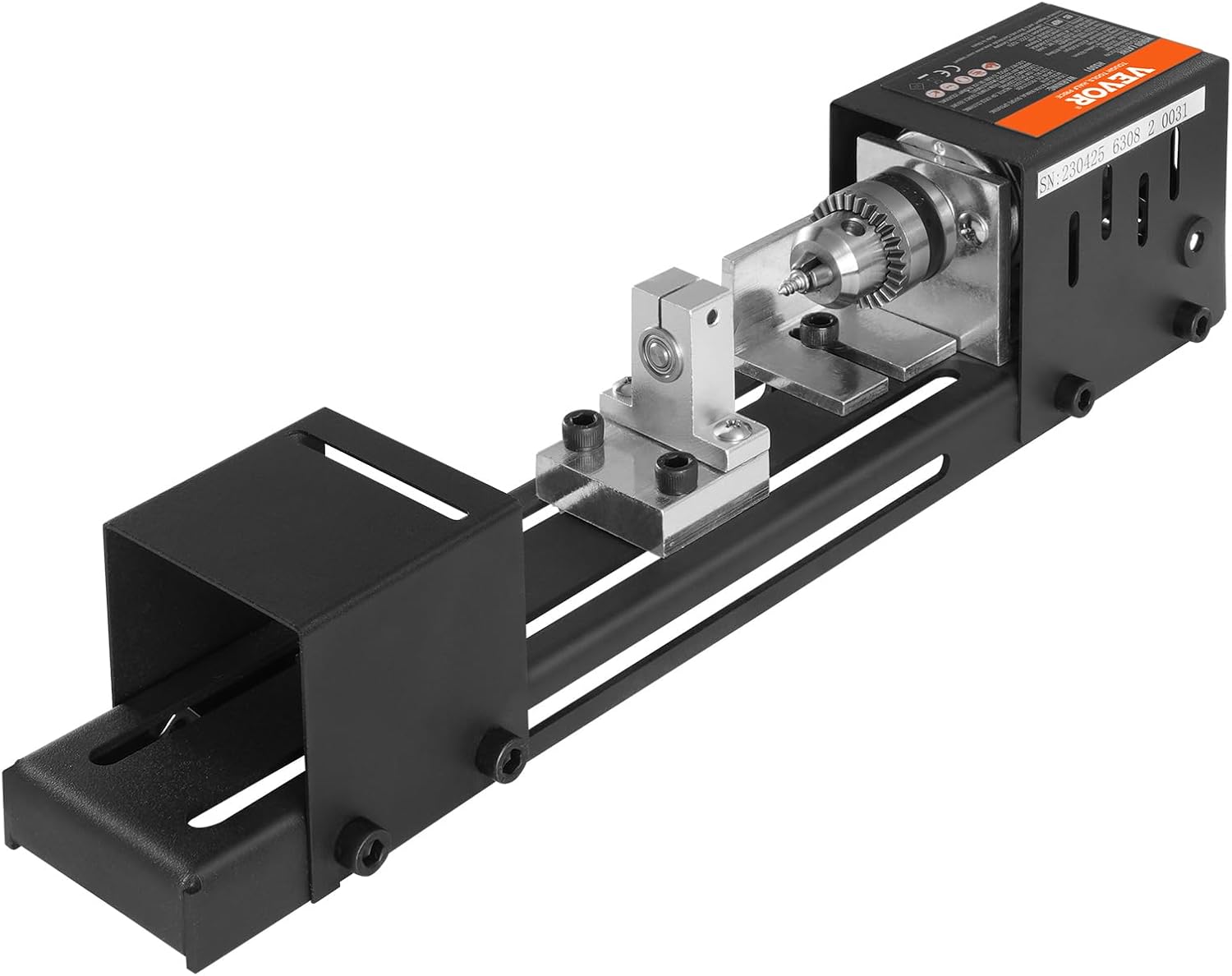 VEVOR Mini Lathe Machine, 2.76 in x 6.3 in, 24VDC 96W Mini Wood Lathe Tools Milling Machine Accessories, 7 Speeds 4220/5300/5650/6350/6660/7050/8450 RPM, for DIY Woodworking Wood Drill Rotary Tool - Image 10