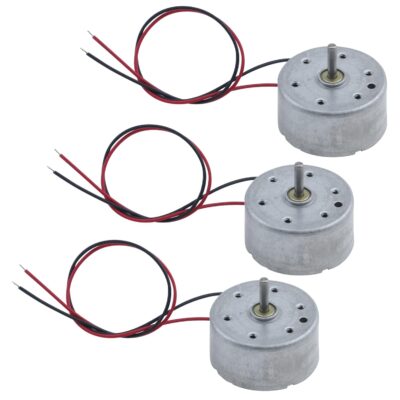 Antrader DC Motor Mini 5V 6000RPM Electric Motor with Wire for DIY Toys Pack of 3