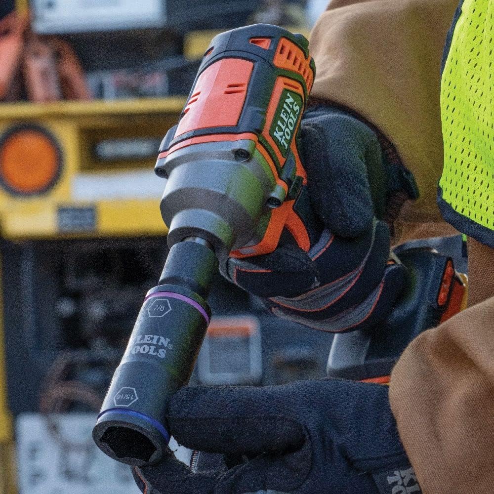 Klein Tools 66070 Impact Socket Set, Impact Driver Flip Socket, Five Sockets with 1/4-Inch Hex and 1/2-Inch Square Socket Adapters, 7-Piece - Image 8