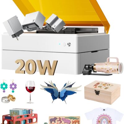 xTool M1 Ultra 4-in-1 Craft Machine(Premium Kit), with Riser Base and Rotary Tool, All-in-One Machine for Die Cutting, Vinyl Cutting, 20W Laser Engraving and Drawing, Smart Crafter for 1000+ Materials