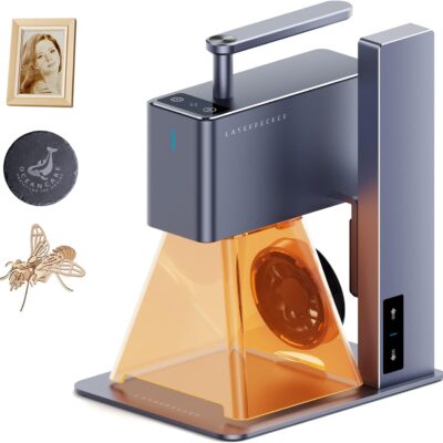 LaserPecker 2 Laser Engraver Basic Set, Portable Handleable Laser Engraver and Cutter 36000mm/min High Speed Portable Engraving Machine for Wood/Leather/Kraft/304 Stainless Steel etc.