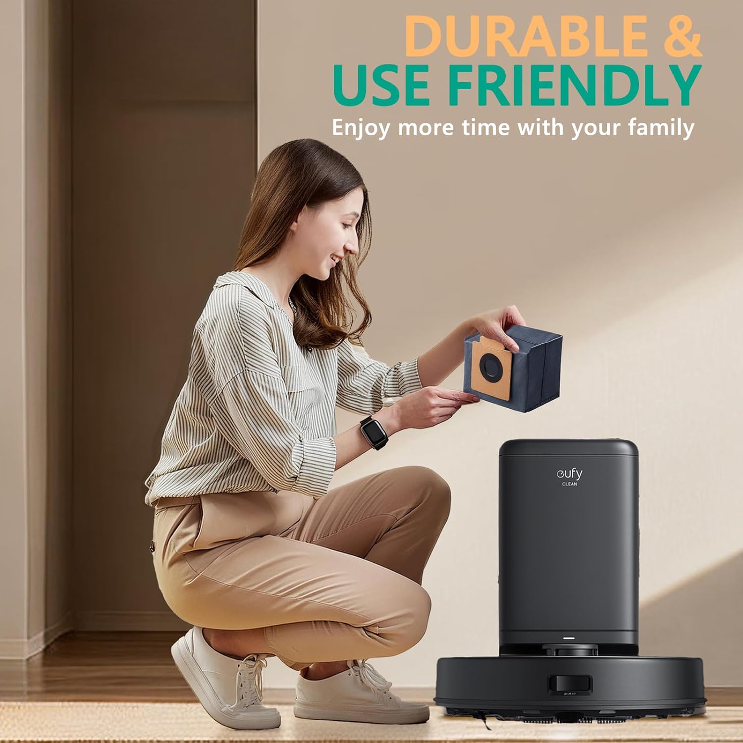 Dust Bags for eufy X10 Pro Omni Robot Vacuum & X8 Pro with Self-Empty Station, Large Capacaity, 12 Pack - Image 7