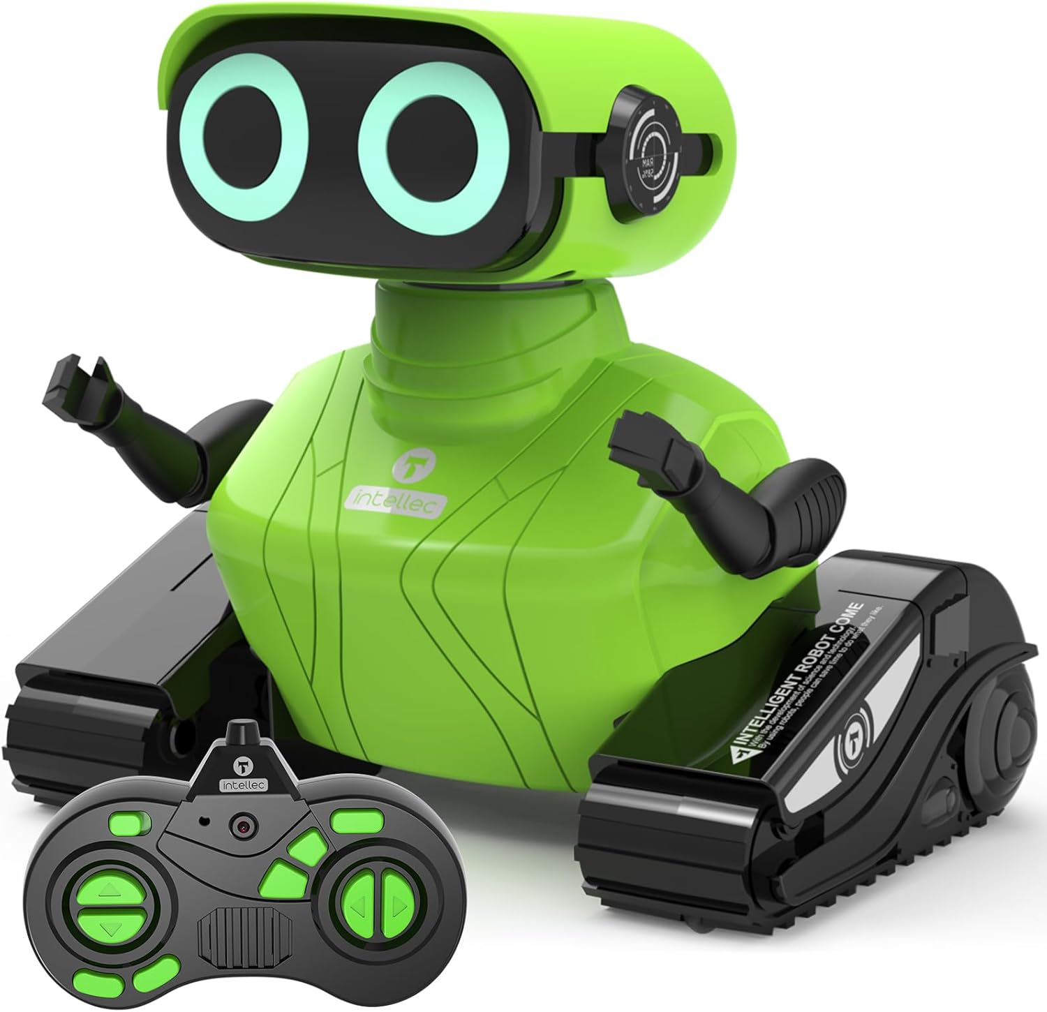 GILOBABY Robot Toys, Remote Control Robot Toy, RC Robots for Kids with LED Eyes, Flexible Head & Arms, Dance Moves and Music, Birthday Gifts for Boys Ages 3+ Years (Green)