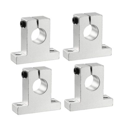 uxcell 4PCS SK16 Aluminum Linear Motion Rail Clamping Rod Rail Guide Support for 16mm Diameter Shaft