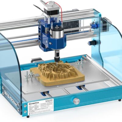 Genmitsu 3018-PROVer V2 CNC Router Machine for Beginner, Mini Milling Engraver Kit with Z-Probe, Limit Switches, E-Stop, Ideal for Wood, Acrylic, MDF, Plastic, PVC (Without Offline Controller)
