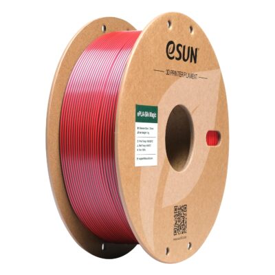 eSUN Silk Magic PLA Filament 1.75mm, Shiny Silk Dual Color Co Extrusion 3D Printer Filament, 1KG (2.2 LBS) Spool 3D Printing Color Change Filament for 3D Printers, Black Red