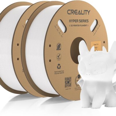 Creality 3D Printer Filament PLA 1.75mm 2KG, Creality Official Filament,2Pcs 2.2lb/1kg, 600mm/s Designed for High-Speed 3D Printing (White)