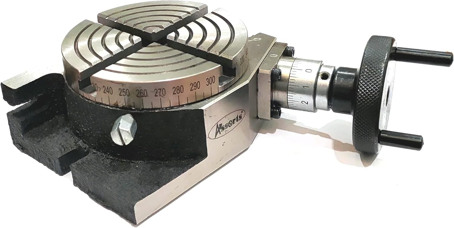 Assorts 4" Inches (100 mm) 4 Slots Regular Rotary Table for Milling Machines