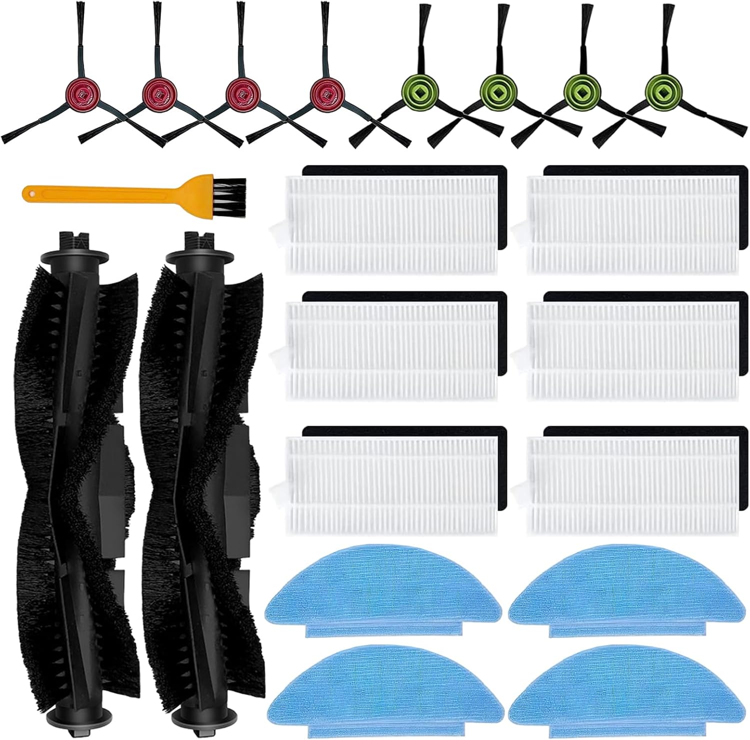 L9000 Accessories Kit Compatible with Tikom L9000 L8000 Lubluelu SL60D Laresar L6 Nex Robotic Vacuum Parts, 21 Pack