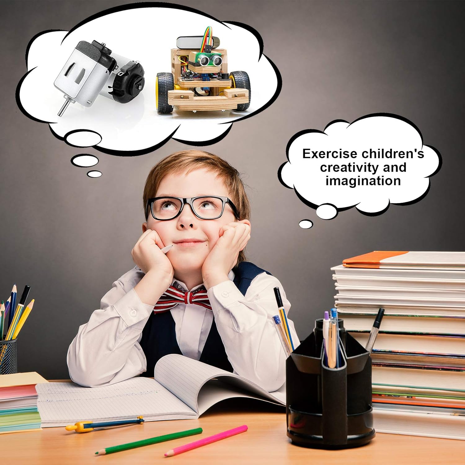 20 Pieces Micro Electric Motor DC 1.5-3V 23000RPM Cars Toys Electric Motor Rectangular Small Electric Motor for DIY Toys Science Projects Metal Engine Motor Kit - Image 6