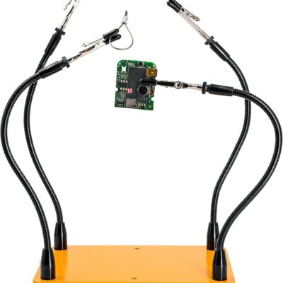 KOTTO Helping Hands Soldering, Third Hand Soldering Tool PCB Holder Four Arms Helping Hands Crafts Jewelry Hobby Workshop Helping Station Non-Slip Steel Weighted Base