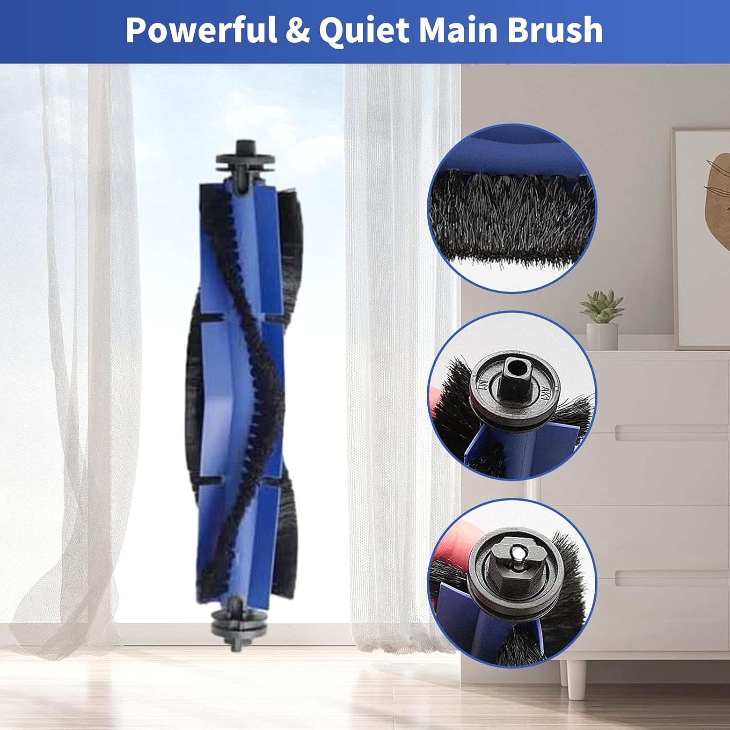 Accessories Kit for Robot Vac X8 ,Replacement Parts Compatible with X8 Hybrid Robotic Vacuum Cleaner includes 1 Main Brush,6 Filters ,8 Side Brushes,1 Cleaning Brush,1 Screwdriver - Image 5
