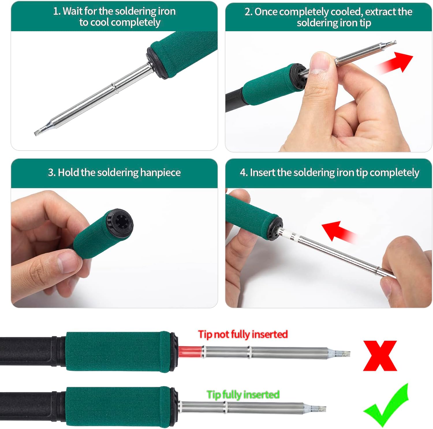 YIHUA 948DB+ II Soldering Iron Station Kit compatible for T12 solder iron tip with 2 tips with °F-°C Conversion, Sleep Mode, Auto Shutdown, Preset Channels, Calibration Functions - Image 6