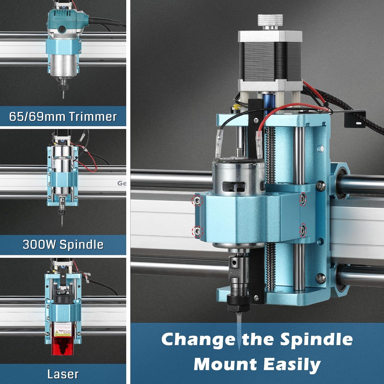 Genmitsu CNC Router Machine 4040-PRO for Woodworking Metal Acrylic Cutting Milling, GRBL Control, Lead Screw Driven, 3 Axis CNC Engraving Machine, Working Area 400 x 400 x 78mm (15.7” x 15.7” x 3.1”) - Image 4