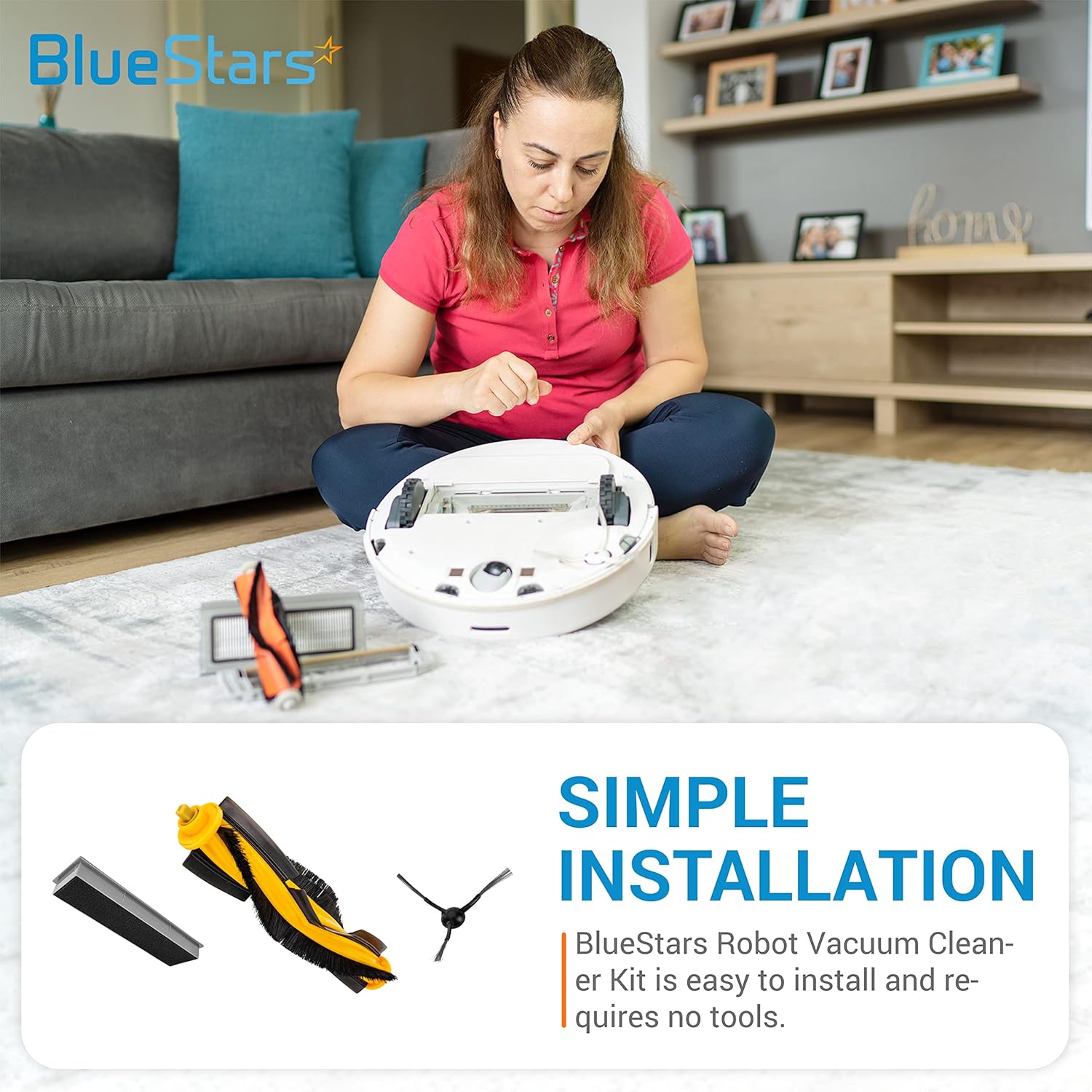 BlueStars Ultra-Durable Robot Vacuum Accessories Kit Replacement Compatible with Ecovacs Deebot OZMO 920, 950, T5, T8 T8 AIVI, T9, N8 N8+ N8 Pro Plus, X1 X1 Turbo X1 Plus, T10 Plus Robot Vacuums - Image 6