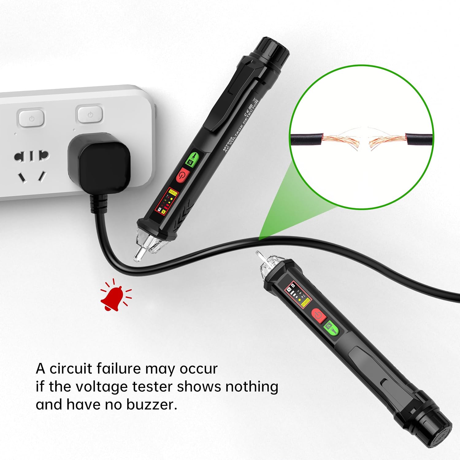 Voltage Tester with LED Display,Dual Range 12-1000V/48-1000V,Buzzer Alarm,Flashlight,Non Contact Voltage Tester, CAT Safety Standards for Circuit Detection - Image 4