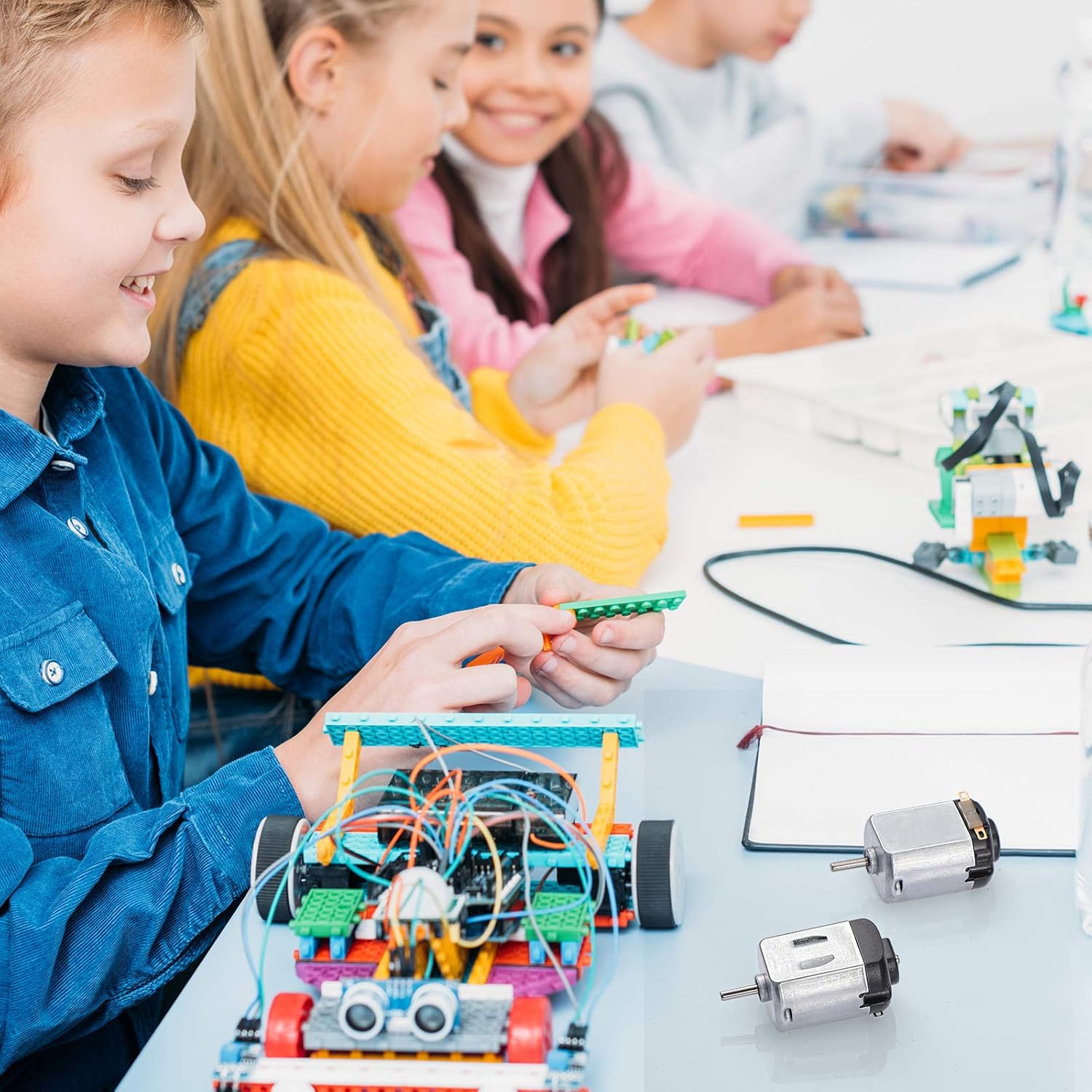 20 Pieces Micro Electric Motor DC 1.5-3V 23000RPM Cars Toys Electric Motor Rectangular Small Electric Motor for DIY Toys Science Projects Metal Engine Motor Kit - Image 5