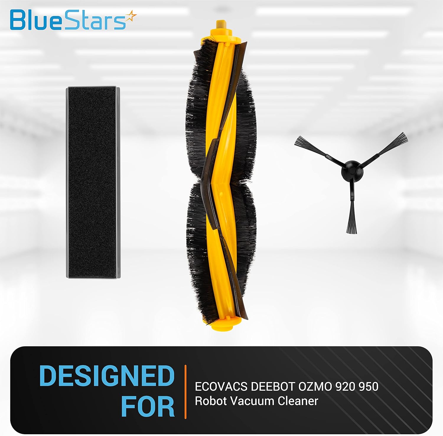 BlueStars Ultra-Durable Robot Vacuum Accessories Kit Replacement Compatible with Ecovacs Deebot OZMO 920, 950, T5, T8 T8 AIVI, T9, N8 N8+ N8 Pro Plus, X1 X1 Turbo X1 Plus, T10 Plus Robot Vacuums - Image 3